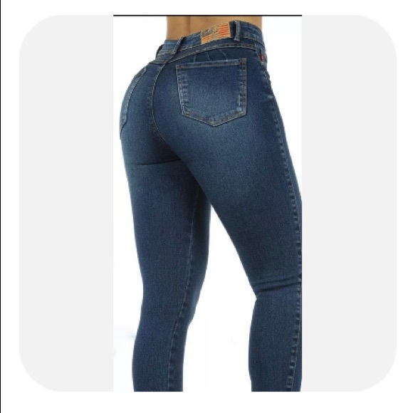 JEANS COLOMBIANOS Authentic Colombian Push Up Jeans Levanta Cola Sz 7 CR-0100 - Picture 2 of 4